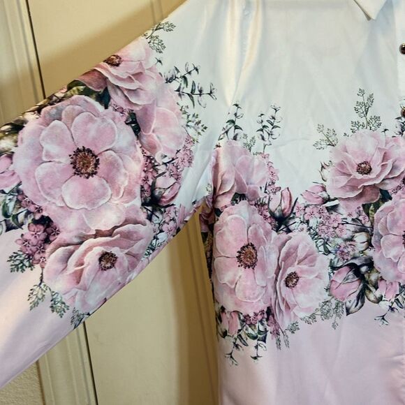 Women’s  Floral Button-Up Shirt Blouse Size XXL - Picture 5 of 12